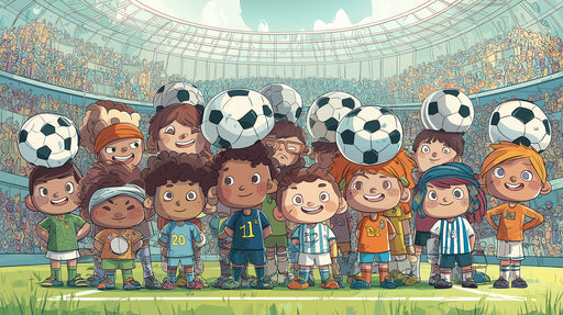 Soccer Champions Mural Wallpaper — Cheerful Stadium Scene