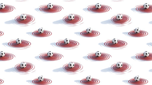Soccer Ball Ripple Mural Wallpaper — Modern Graphic Sports Pattern